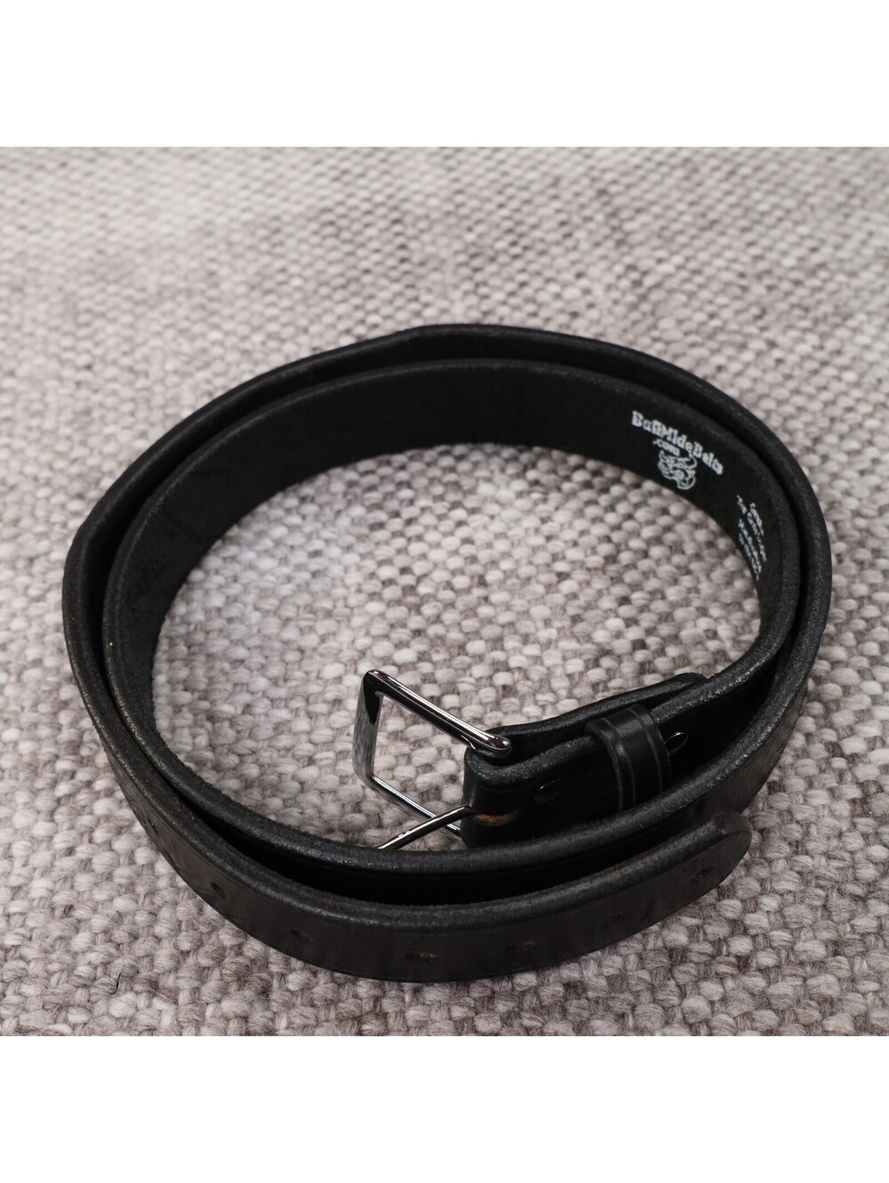 Bullhide Belts Black Leather Belt Mens 56 Handcrafted Genuine Top Grain USA
